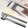 thumbnail image 2 of Stainless Steel Garlic Press, Heavy Duty Easy Squeeze Garlic Mincer & Crusher for Ginger Nuts, Multi-function Garlic Press with Juicer, Kitchen Gadget, 2 of 6
