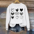 thumbnail image 2 of Erwazi Valentine Shirts for Women Love Heart Printed Valentines Sweatshirt Long Sleeve Crewneck Pullover Sweatshirts Tops, 2 of 4