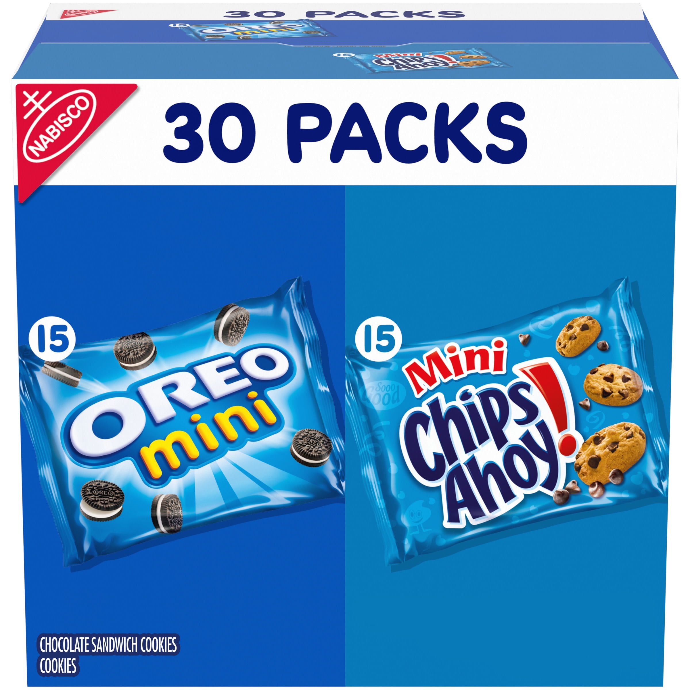 Nabisco Crowd Favorites Cookie Variety Pack, CHIPS AHOY! Mini & OREO Mini, 30 Snack Packs