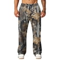 thumbnail image 5 of LTTVQM Leaf Print Camouflage Full Length Pants for Men 2026 Versatile Woodland Camo Dual Side Pockets Relaxed Fit Casual Walking Trousers Camel L, 5 of 7