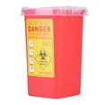 thumbnail image 2 of Tattoo Medical Plastic Sharps Container Biohazard Needle Disposal 1L Size Waste Box Red, 2 of 8