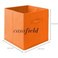 thumbnail image 7 of Casafield Set of 12 Fabric Storage Cube Bins, Orange - 13" Collapsible Foldable Cloth Baskets for Shelves and Cubby Organizers, 7 of 7