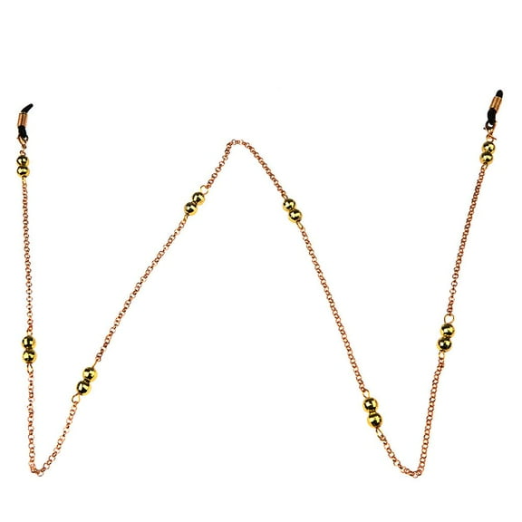 Wswqop 31" Eyeglass Metal Chain Cord Holder Rope Retainer Gold