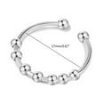 thumbnail image 5 of Milue Stainless Steel Fidget Ring Anxiety Ring with Bead Swivel Adjustable Ring, 5 of 9