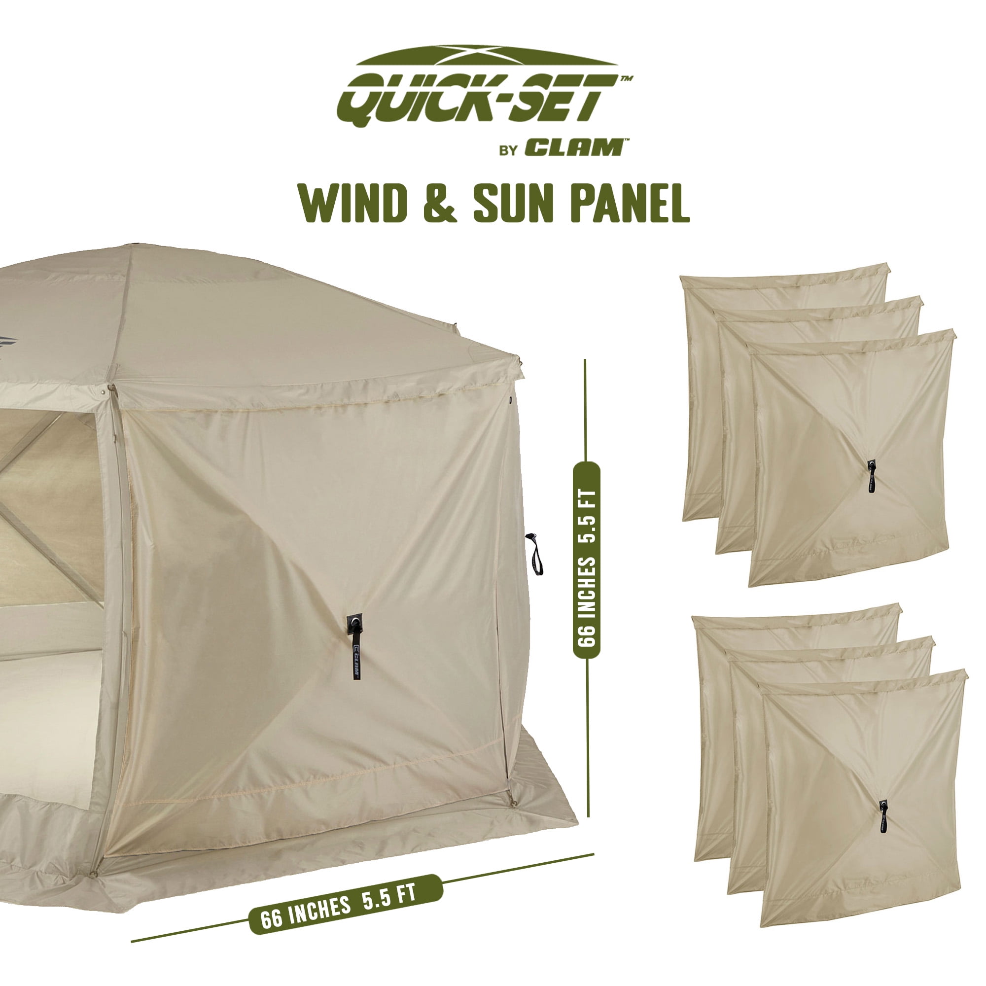 CLAM Quick Set Escape Portable Canopy Shelter 2 Pack of Wind Sun Panels Walmart