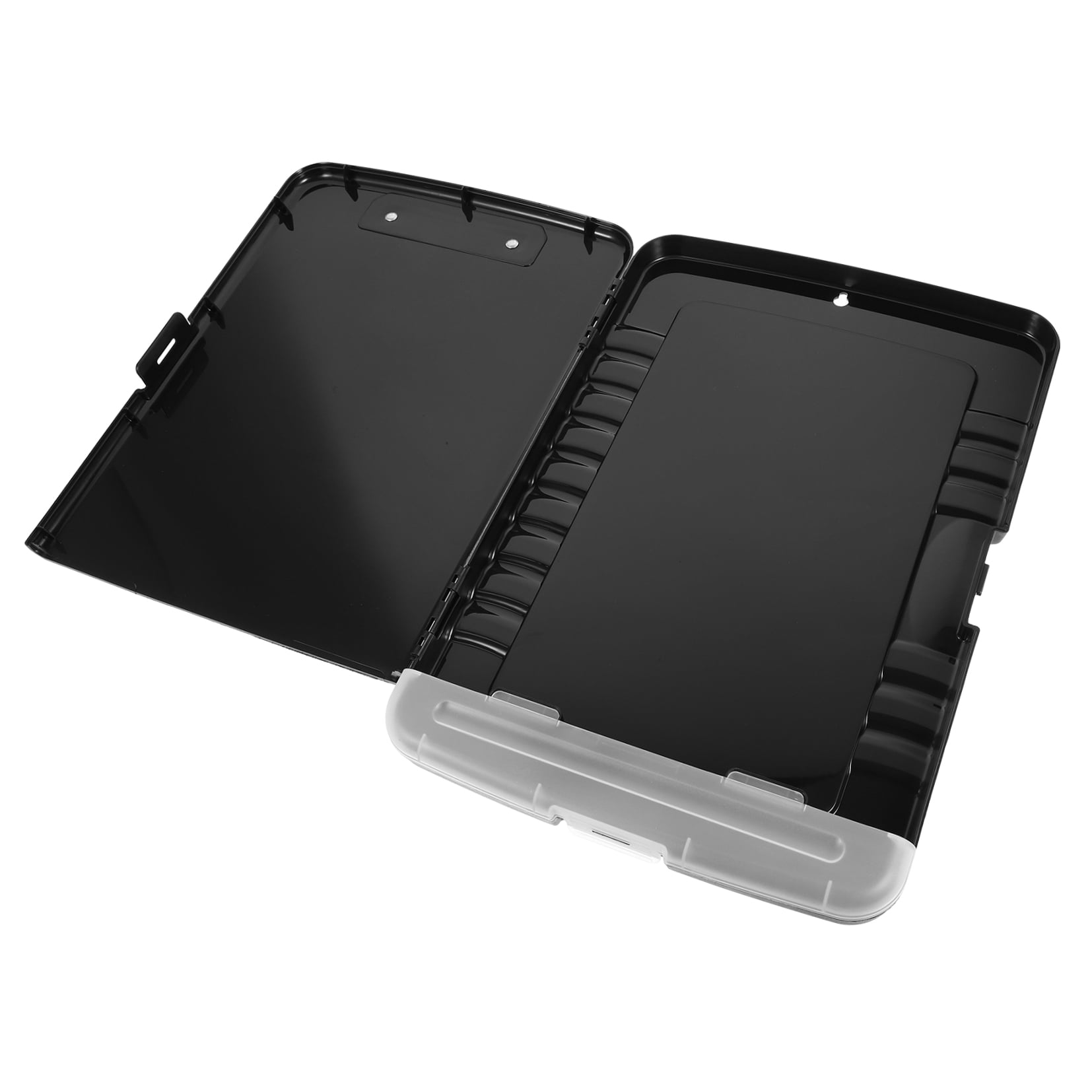 BESTYASH Storage Clipboard with Storage Black Clipboard Polypropylene for Clinical Use 1Pcs