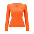 thumbnail image 5 of IMENGL Chandail en Tricot de Laine Filée à Noyau, Orange G, Taille M-2TG, 5 of 5
