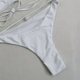 thumbnail image 5 of asdoklhq Swimsuits for Women Plus Size,Solid ColorBikini Chest Pad Swimsuit Beachwear Set, 5 of 5