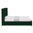 thumbnail image 4 of Posh Living Kaeson Upholstered Velvet & Wood Full Platform Bed in Green, 4 of 8