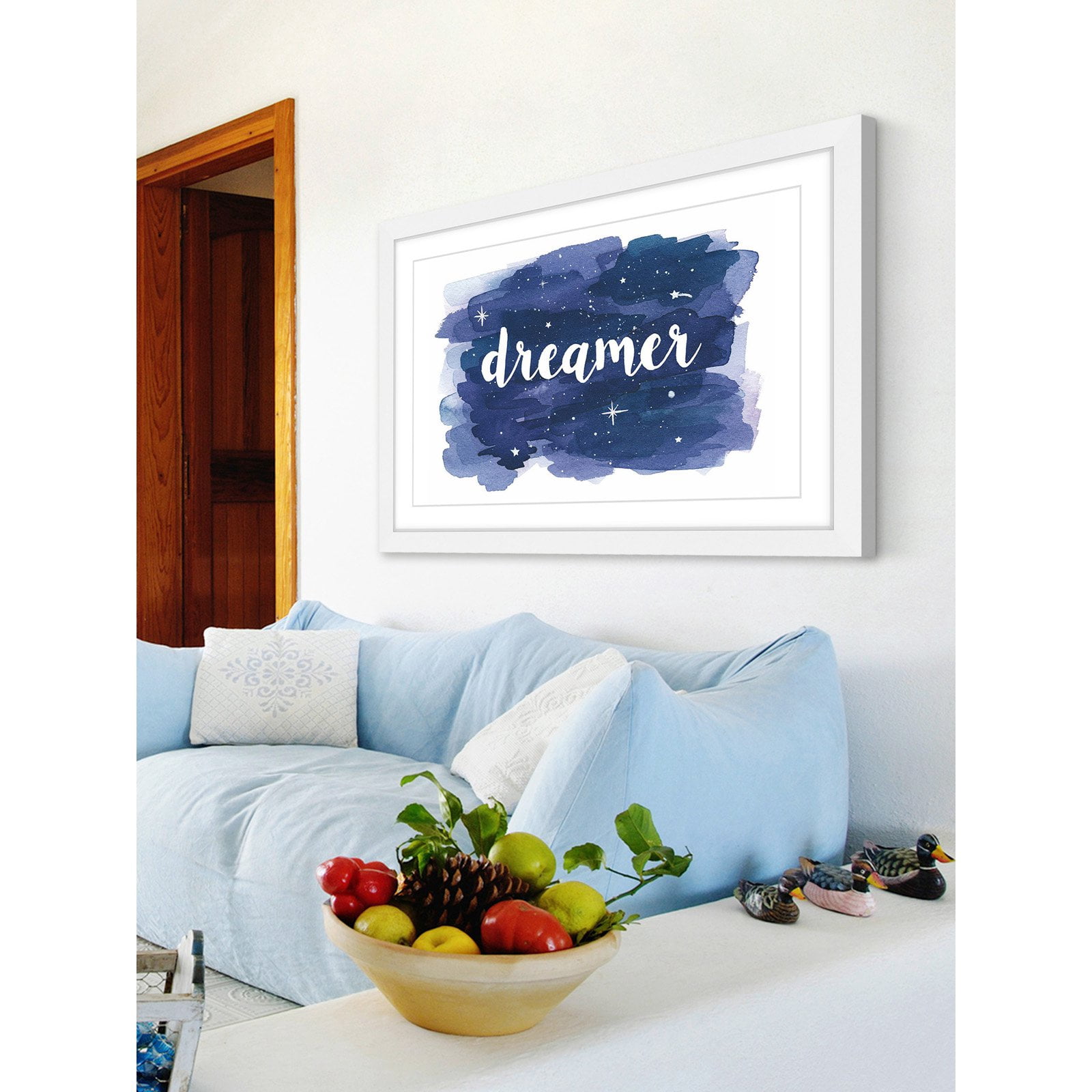 Marmont Hill "Dreamer Gala x y Wash" By Molly Rosner Framed Painting Art Print, 36.0" x 1.5"
