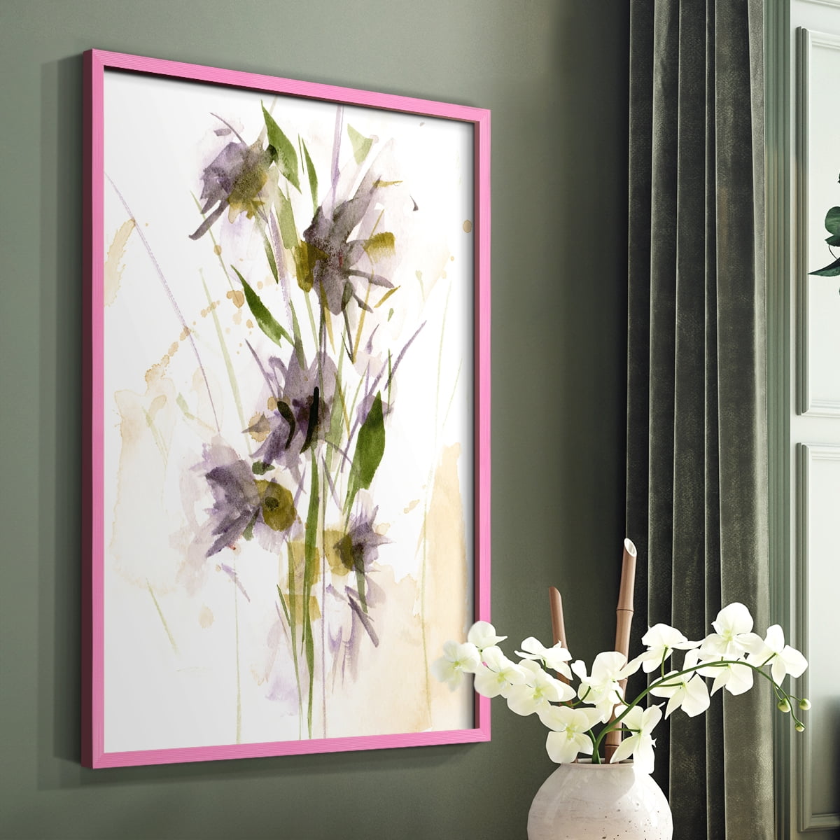 After Rain III Framed Print in Pink Solid Wood 11 x 14 Framed Print