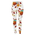 thumbnail image 4 of Thanksgiving Turkey Print Comfortable Breathable Leggings For Women Leggings for Women with Pockets Mesh Leggings for Women New Mix Leggings plus Size Textu Leggings for Tall Women Deer Leggings for, 4 of 4