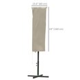 thumbnail image 3 of Outsunny Garden Parasol Cover, Outdoor Umbrella Cover with Zipper, Khaki, 3 of 10