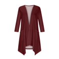 thumbnail image 4 of QATAINLAV Women 2025 Summer Cardigan, Loose Cover Ups Half Sleeve Shirt Fall Casual Solid Shawl Duster Tops Back To School Beach Outfits Wine XXL, 4 of 6
