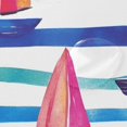 thumbnail image 4 of Yayeee Shower Curtain with Hooks 72"x72" Waterproof Fabric Bathroom Hanging Decor, Blue Hand Drawn Sailboats, 4 of 5