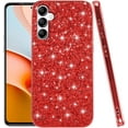 thumbnail image 2 of PYYNA-Compatible with Samsung A54 5G Phone Case, Shockproof Anti-Scratch Case for Samsung Galaxy A54 5G Glitter Fundas Protection Accessories Cover (Red), 2 of 4