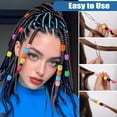 thumbnail image 4 of PPgejGEK Silicone Dreadlock Beads Set, 50Pcs Colorful Soft Hair Beads with Rubber Bands+Bead Needle+Storage Box, Rap Braiding Accessories for Kids Adults, Holiday Gifts Hair Decor for Braids Wigs, 4 of 9