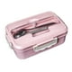 thumbnail image 2 of Fiudx Lonchera Bento con Aislamiento Térmico, Contenedor de Almuerzo de Doble Capa, Apto para Microondas, Portátil para La Escuela y Picnic, Material Plástico Duradero, Tamaño Compacto de 8.7" X 5.1", 2 of 3