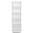 thumbnail image 4 of Acadian SOLID WOOD 72 inch x 26 inch Transitional 5 Shelf Bookcase in White, 4 of 11