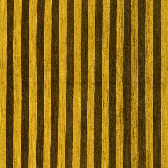 Ahgly Company Indoor Square Abstract Yellow Modern Area Rugs, 5' Square
