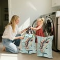 thumbnail image 5 of Wobogo A Shark Full Of Flowers Travel Laundry Bag Dirty Clothes Organizer Top Handle Strap Design Suitable for Beach Camping Dormitory Bathrooms, 5 of 7