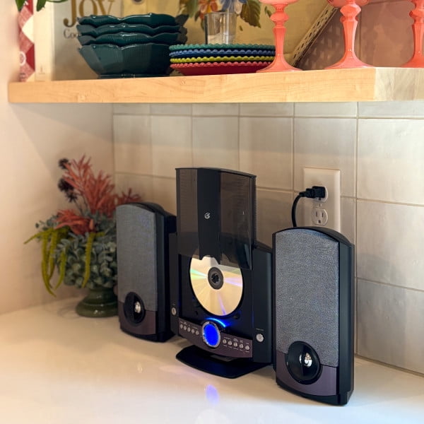 GPX Compact Home Music System with AM/FM, CD Player, and Stereo