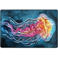 thumbnail image 3 of GZHJMY Ocean Jellyfish Non Slip Area Rug for Living Dinning Room Bedroom Kitchen, 2' x 3'(24 x 36 Inches / 60 x 90 cm), Watercolor Jellyfish Nursery Rug Floor Carpet Yoga Mat, 3 of 6