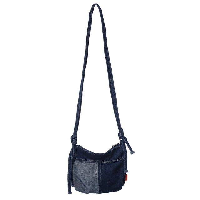 Bandolera de mezclilla tipo bandolera casual para mujer, 21 x 5 x 17 cm
