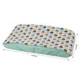 thumbnail image 2 of Quilted Changing Pad Cover, Elephants Mint/Yellow/Grey, 2 of 3