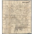 thumbnail image 2 of Vintage Maps 20x22 White Modern Wood Framed Museum Art Print Titled - China 1864, 2 of 4