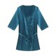 thumbnail image 4 of Batas para hombre, informales y de moda, de color sólido, con tirantes, capucha y manga corta, pijamas para hombre, blusa, 4 of 8
