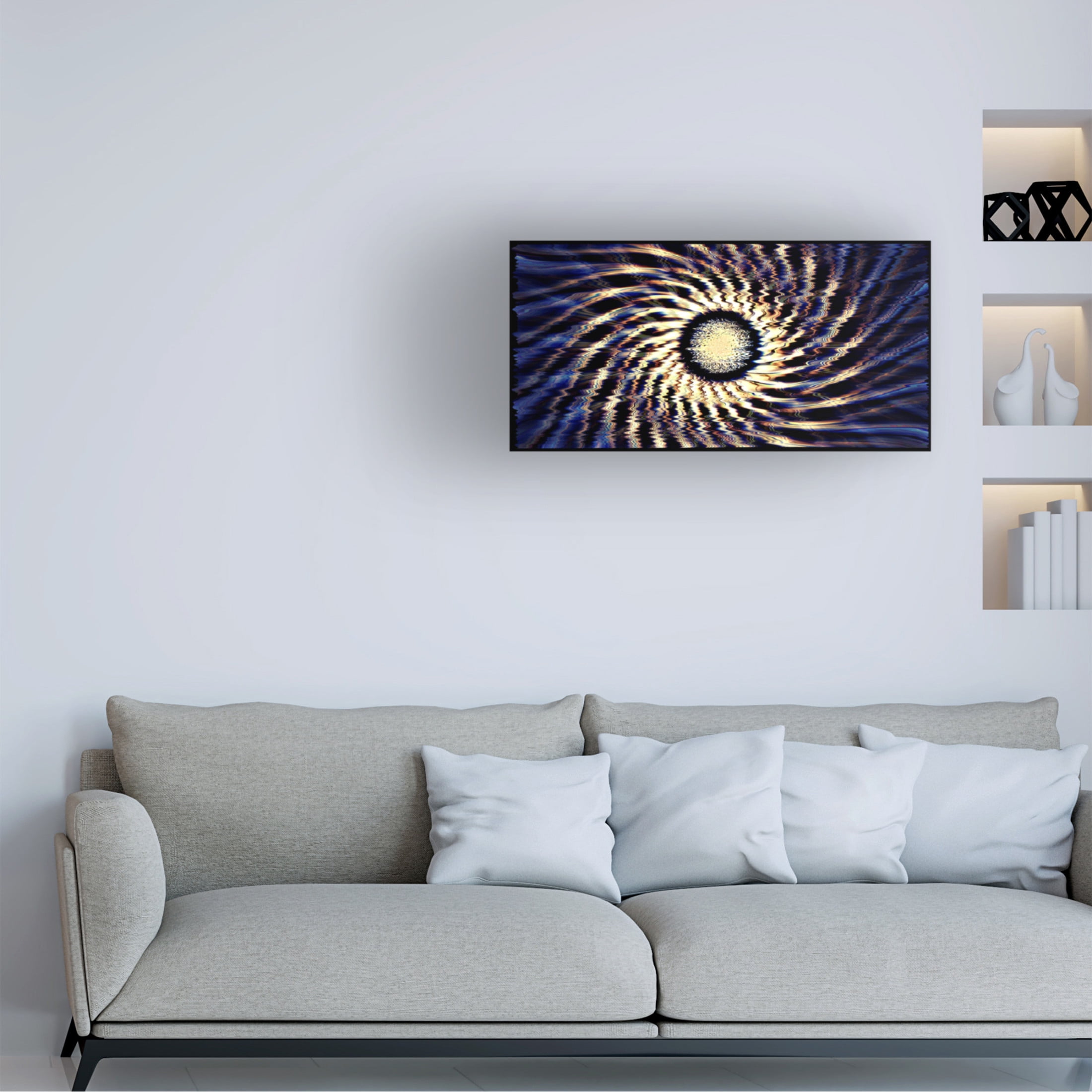 Canvas Wall Art - David Manlove 'Interference' Wall Art for Living Room, Bedroom, or Office Décor by Trademark Fine Art - 19 x 10 Inches