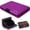 Purple, variant on Aluminum Credit Card Case, 10-12 Credit Cards, 6 Cotton-Slots, Unisex, Blue