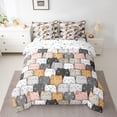 thumbnail image 2 of Manfei Cute Cat Twin Bedding Sets 7-Piece,Pet Animal Bedding Comforter Set 7-Piece,Colorful Kitten Sheet Sets For Boys Girls,Ultra Soft Room Decoration Reversible, 2 of 7