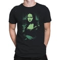 thumbnail image 2 of Neon Green Mona Lisa Print Men's T-shirt, 2 of 3