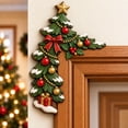 thumbnail image 4 of 2pcs Christmas Door Frame Corner Decor, Wooden Peeking Holiday Decorations for Left and Right Door Corners, Festive Christmas Wood Accents for Doorway and Seasonal Display, F, 4 of 5