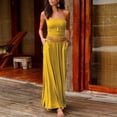 thumbnail image 2 of Robe Longue d'Été Sans Bretelles pour Femmes, Épaules Dénudées, Maxi Robe de Plage avec Poches, 2 of 6