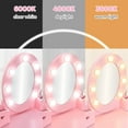 thumbnail image 2 of Leeten Kids Vanity Table Chair Set with Light,Wood Makeup Playset Toy and Mirror & Drawer,Makeup Dressing Table Pink for Age 4 - 9, 2 of 7