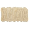 thumbnail image 1 of Bonjour Hello Fun Text Wood Shape Unfinished Piece Cutout Craft DIY Projects - 6.25 Inch Size - 1/4 Inch Thick, 1 of 7