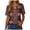 Brick Red, variant on Womens Summer Tops Dressy Casual Button Notch V Neck T Shirts Short Sleeve Cotton Tee Blouse Tunic Petite Tshirt 2026 (Wine, XL)