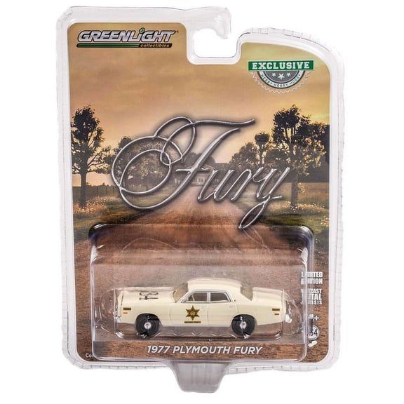 Greenlight 1/64 1977 Plymouth Fury, Riverton Sheriff 34 Car 30316