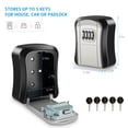thumbnail image 5 of AMIR Key Lock Box,Wall Mounted 4-Digit Combination Lockbox for Outside Waterproof Key Storage Lockbox for House Security LockBox for Indoor Outdoor, 5 of 11
