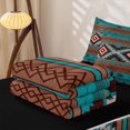 thumbnail image 5 of jejeloiu Boho Tribal Zipper Twin Comforter Sets with Fitted Sheet and 2 Pillowcases,Aztec Pattern Zipper Bedding Set For Boys,Teal Brown Black,Black Reversible,4 Pieces, 5 of 7