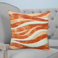 thumbnail image 4 of Pillow Covers 24x24 Set of 2, Burnt Orange Waves Throw Pillow Covers Decorative Couch Cushion Cover, Ombre Sea Ripples Shabby Beach Microfiber Soft Square Pillowcases for Bedroom Living Room Sofa, 4 of 7