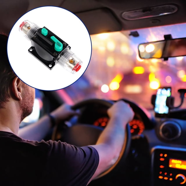 CRAFTHROU Disjoncteur Noir 1Pcs avec Récupération Automatique et Réinitialisation Manuelle pour Systèmes Audio et Bateau de Voiture