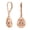 Rose Gold, variant on Prong Set Solitaire 0.75 Ctw Morganite 925 Sterling Silver Rose Vermeil Women Mother's Day Gift Engagement Earrings