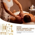 thumbnail image 3 of 15 Pcs Wood Therapy Massage Tools Set Maderoterapia Kit Therapy Tools for Body Muscle Pain Relief Wooden Body Face Sculpting Tools Wood Roller Massager, Fascia Massage, 3 of 7