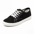 thumbnail image 6 of YLYL Women's Men's Canvas Sneakers Low Top Lace up Rubber Sole Lightweight Fashion Casual Walking Shoes, 6 of 8