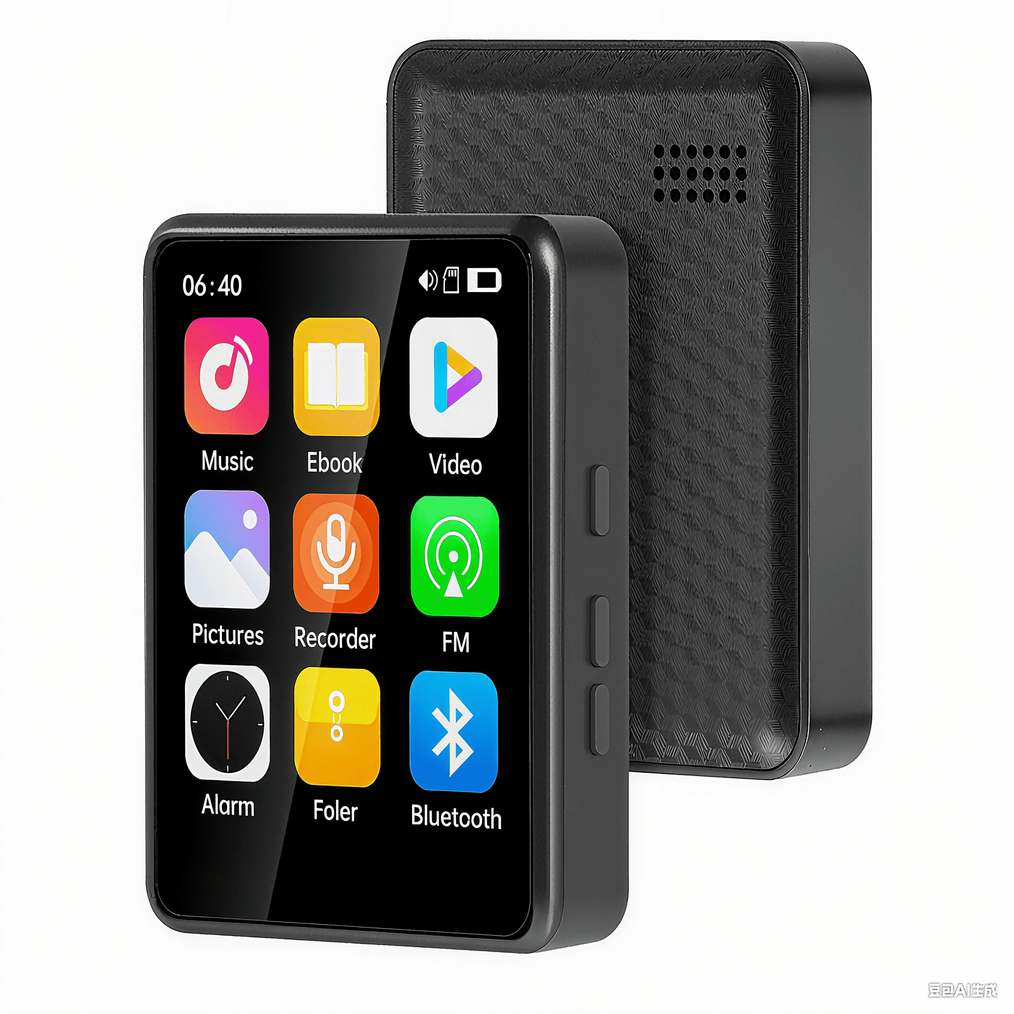 64GB MP3 Player with Bluetooth 5.2, Full TouchScreen 2.4" Portable MP3 Player with HD Speaker, FM Radio, HiFi Sound Digital Music Player with Voice Recorder & Expandable SD Card Slot, E-Book