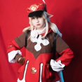 thumbnail image 4 of Klee-Disfraz de Cosplay Genshin Impact para mujer, disfraz de Halloween, carnaval, vestido rojo Loli, traje bonito, sombrero de plumas, peluca con orejas, conjunto completo de accesorios, 4 of 4